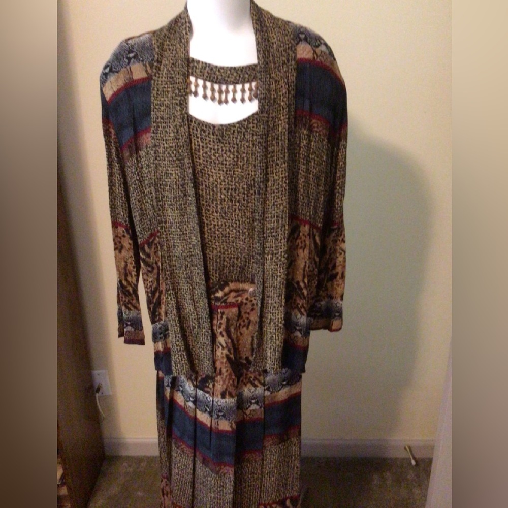 Vintage Melrose 3 Piece Animal Print Skirt Set